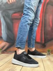 BA0349 Özel Örme Triko Yüksek Taban Tarz Füme Renk Spor Ayakkabı thumbnail 2