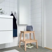 IKEA Bekvam Basamaklı Mutfak Taburesi Kayın 43x50 cm Masif Ahşap - 3