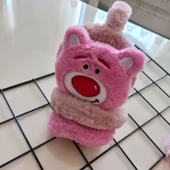 MARS BABY Kız Erkek Çocuk Pembe Ayıcık Peluş Kulaklık - 2