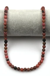 Rodonit ( A Kalite ) Doğal Taş Dizi 8 mm Küre Kesim thumbnail 2