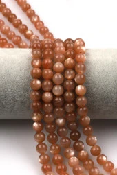 Şeftali Aytaşı Doğal Taş Dizi 8 mm Küre Kesim thumbnail 1