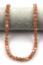 Şeftali Aytaşı Doğal Taş Dizi 8 mm Küre Kesim thumbnail 2