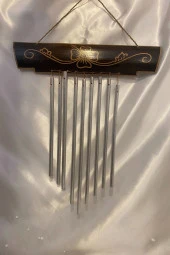 Rüzgar Çanı Deprem Zili Çanı Ahşap Metal Borulu thumbnail 1