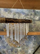 Rüzgar Çanı Deprem Zili Çanı Ahşap Metal Borulu thumbnail 10