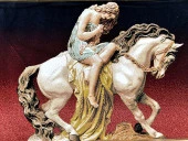 Lady Godiva Halı Tablo 94x75cm - İran Tebriz Halı Kilim Tablo thumbnail 2