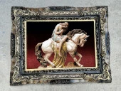Lady Godiva Halı Tablo 94x75cm - İran Tebriz Halı Kilim Tablo thumbnail 9