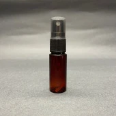 15 cc Kahverengi Silindir Pet Şişe - Siyah Spreyli - 15 ml Amber Plastik Şişe  x 10 Adet thumbnail 1