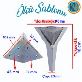 Mobilya Oturma Yükseltici Kanepe Sehpa TV Ünite Koltuk Ayağı Baza Ayakları Füme 16 cm thumbnail 2