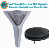 Mobilya Oturma Yükseltici Kanepe Sehpa TV Ünite Koltuk Ayağı Baza Ayakları Füme 16 cm thumbnail 3