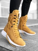BA0600 Bağcıklı Camel Sarı Boksör Unisex Spor Postal Bot - 3