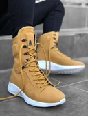 BA0600 Bağcıklı Camel Sarı Boksör Unisex Spor Postal Bot - 1