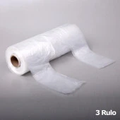 Selfex Rulo Şeffaf Market Poşet Torba - Hışır Atlet Poşet - Büyük Boy - 200 Adetlik 3 Rulo thumbnail 2