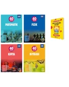 TYT 40 Seans Matematik Fizik Kimya ve Biyoloji 4lü Set - 1