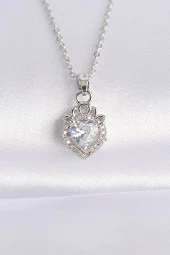 316L Çelik Zincir Gümüş Renk Zirkon Taşlı Rapunzel Kolye - EBJ240601W24668 thumbnail 1