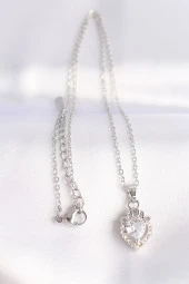 316L Çelik Zincir Gümüş Renk Zirkon Taşlı Rapunzel Kolye - EBJ240601W24668 thumbnail 2