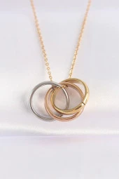 316L Çelik Zincir Çoklu Renk Cartier Model Kolye - EBJ240601W24644 thumbnail 1