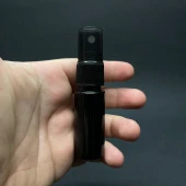 15 cc Siyah Silindir Pet Şişe - Siyah Spreyli - 15 ml Siyah Plastik Şişe  x 10 Adet thumbnail 4