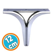 Mobilya Kanepe Sehpa TV Ünitesi Çekyat Yükseltici Koltuk Ayağı Baza Ayak Krom 12 cm thumbnail 1