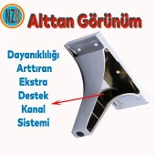 Mobilya Kanepe Sehpa TV Ünitesi Çekyat Yükseltici Koltuk Ayağı Baza Ayak Krom 12 cm thumbnail 3