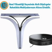 Mobilya Kanepe Sehpa TV Ünitesi Çekyat Yükseltici Koltuk Ayağı Baza Ayak Krom 12 cm thumbnail 4
