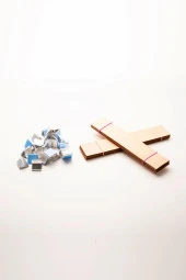 Ahşap Mum Fitili + Yapışkanlı Sehpa - 20 Adet ( 25mm x 100mm x 0,5mm ) - 2