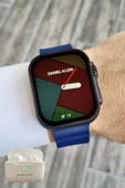 Daniel Klein DK2ISTE1162 Android/ios Uyumlu Arama Özellikli Lacivert Renk Kordonlu Akıllı Kol Saati ve Bluetooth Kulaklı - 1