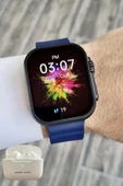 Daniel Klein DK2ISTE1162 Android/ios Uyumlu Arama Özellikli Lacivert Renk Kordonlu Akıllı Kol Saati ve Bluetooth Kulaklı - 5