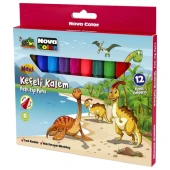 adel 12 li jumbo kuru boya + nova maxi 12 li jumbo keçeli kalem seti thumbnail 2