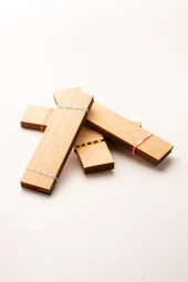 Ahşap Mum Fitili - 40 Adet ( 25mm x 100mm x 0,5mm ) thumbnail 1