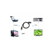 Displayport To Hdmi Kablo Display Port Çevirici Dönüştürücü 1.8 M - 2