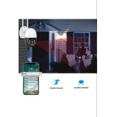 360 Dönebilen Kablosuz Wifi Ip Kamera Speed Dome 1080p Fullhd Gece Görüşlü Hareketli Dış Mekan Sesli - 2