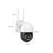 360 Dönebilen Kablosuz Wifi Ip Kamera Speed Dome 1080p Fullhd Gece Görüşlü Hareketli Dış Mekan Sesli - 3