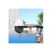 360 Dönebilen Kablosuz Wifi Ip Kamera Speed Dome 1080p Fullhd Gece Görüşlü Hareketli Dış Mekan Sesli - 5