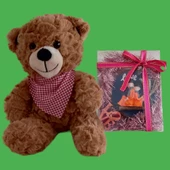 Peluş Ayıcık ve Lovee Temalı Ahşap Hediyelik - 1