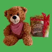 Peluş Ayıcık ve Ahşap Hediyelik - 1