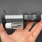 10 cc Fırçalı Cam  Şişe - Şeffaf - 10 ml Kilitli Kapaklı Fırçalı Cam Şişe  x 3 Adet thumbnail 3