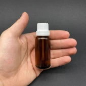 20 cc Fırçalı Cam  Şişe - Amber - 20 ml Kilitli Kapaklı Fırçalı Cam Şişe  x 3 Adet thumbnail 1