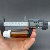 20 cc Fırçalı Cam  Şişe - Amber - 20 ml Kilitli Kapaklı Fırçalı Cam Şişe  x 3 Adet thumbnail 2