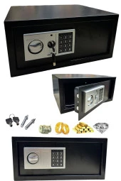 STAXX Çelik Güvenlik: Büyük Boy Ev, Ofis ve Otel Tipi Laptop Kasası, Anahtarlı ve Şifreli Pin Kodlu - 2