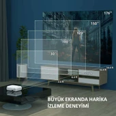 HyMark 1080P Mini Taşınabilir Wifi iOS & Android Telefon Yansıtma P62 Model Projeksiyon Cihazı - 4