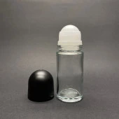 50 cc Roll-on Cam  Şişe - Şeffaf - 50 ml Cam Deodorant Şişesi  x 3 Adet thumbnail 2