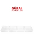 Güral Porselen 4 Bölmeliı Dekorsuz Tabak (GR04BL00) GR04BL00 32x8.3 cm - 1