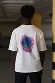 Bisiklet Yaka %100 Pamuklu Arkası Baskılı Oversize (Geniş Model) T-shirt - 9