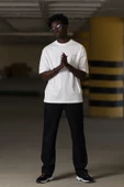Bisiklet Yaka %100 Pamuklu Arkası Baskılı Oversize (Geniş Model) T-shirt - 7