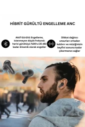Fuchsia Anybuds Pro Aktif Gürültü Engelleyici Özellikli Bluetooth 5.3 Kablosuz TWS Airpods Kulaklık thumbnail 3
