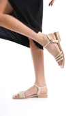 MİA026-1514 Günlük Kadın Bej Tatil Sandaleti thumbnail 3
