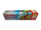 Nazenin Düz Kilitsiz Şeffaf Küçük Boy Buzdolabı Yemek Gıda Poşeti Torbası- 20x30 Cm. - 50'li Paket - 1