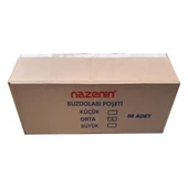 Nazenin Düz Kilitsiz Şeffaf Orta Boy Buzdolabı Yemek Gıda Poşeti Torbası- 24x38 Cm. - 30'lu 50 Paket - 1