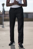 Beli Lastikli Ve İplikli %100 Linen Kumaş Orjinal Keten Bol Paça İnce Yazlık Baggy Pantolon - 6
