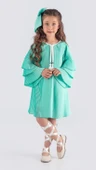 Kız Çocuk Krep Plise Elbise MNK0595 - 1